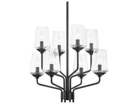 Mitzi Kayla 8-Light Old Bronze Glass Candelabra Chandelier