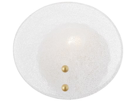 Mitzi Giselle 1-Light Aged Brass Glass Wall Sconce
