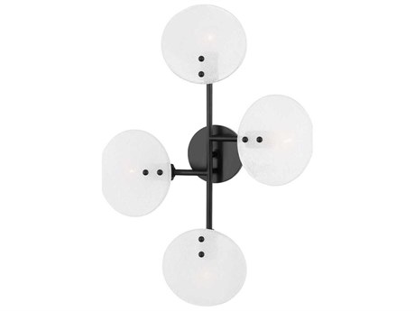 Mitzi Giselle 4-Light Old Bronze Glass Wall Sconce