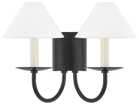 Mitzi Lenore 2-Light Soft Black White Wall Sconce