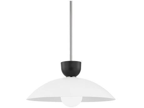 Mitzi Whitley 1-Light Polished Nickel Dome Geometric Pendant