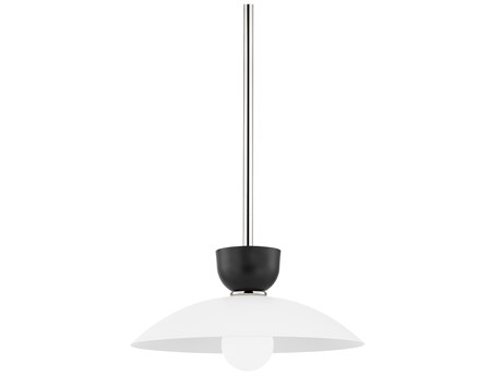 Mitzi Whitley 1-Light Polished Nickel Dome Geometric Pendant