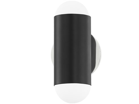 Mitzi Kira 2-Light Polished Nickel Soft Black Wall Sconce