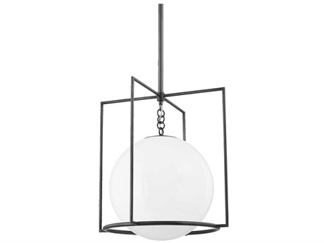 Mitzi Frankie 1-Light Old Bronze Glass Globe Geometric Pendant