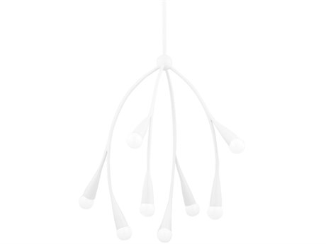Mitzi Elsa 8-Light Textured White Candelabra Chandelier