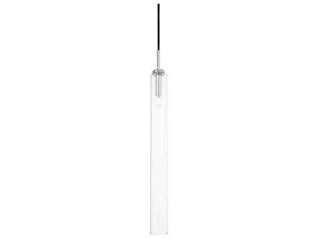 Mitzi Nyah 1-Light Polished Nickel Glass Cylinder Mini Pendant