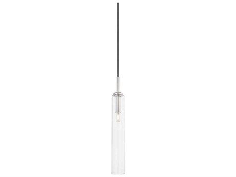 Mitzi Nyah 1-Light Polished Nickel Glass Cylinder Mini Pendant