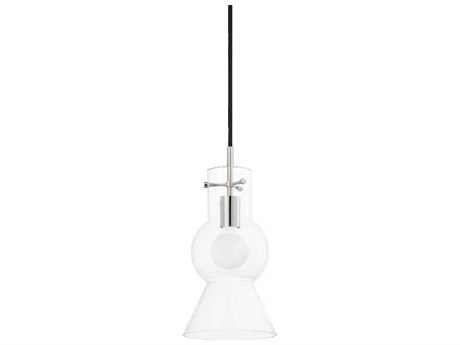 Mitzi Mirabel 1-Light Polished Nickel Glass Mini Pendant