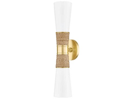 Mitzi Mica 2-Light Aged Brass Wall Sconce