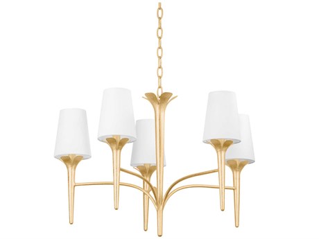 Mitzi Emily 5-Light Gold Leaf Candelabra Chandelier