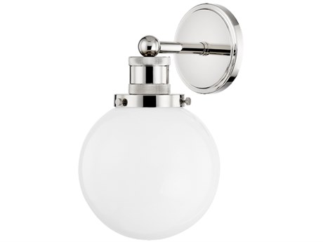 Mitzi Beverly 1-Light Polished Nickel Glass Wall Sconce