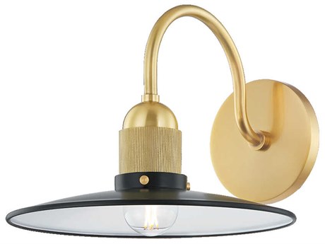 Mitzi Leanna 1-Light Aged Brass Wall Sconce