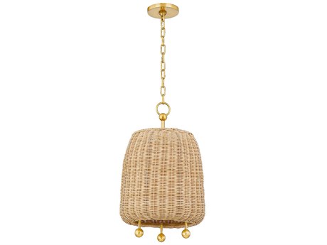 Mitzi Elena 1-Light Aged Brass Mini Pendant