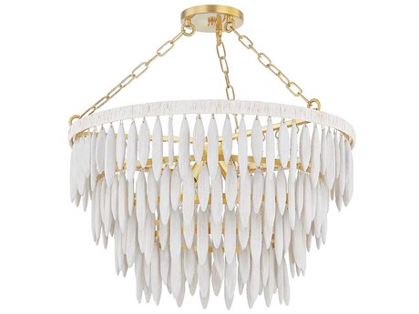 Mitzi Tiffany 4-Light Aged Brass Candelabra Chandelier