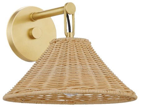 Mitzi Dalia 1-Light Aged Brass Brown Wall Sconce