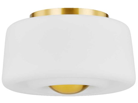 Mitzi Ciela 2-Light Aged Brass Flush Mount