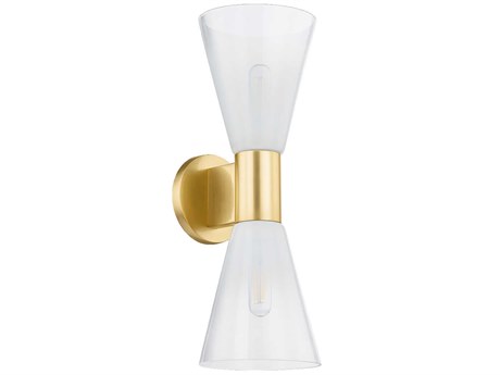 Mitzi Alma 2-Light Aged Brass Wall Sconce