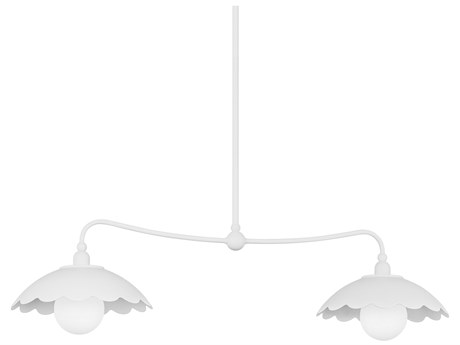 Mitzi Yael 2-Light Textured White Island Pendant