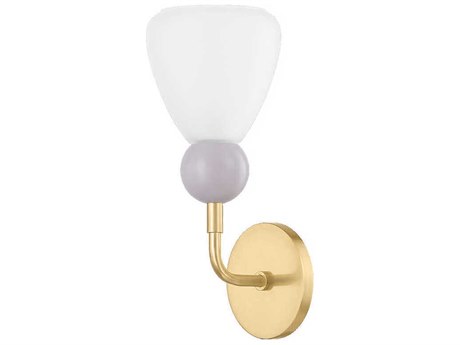 Mitzi Doreen 1-Light Aged Brass Soft Peignoir Wall Sconce