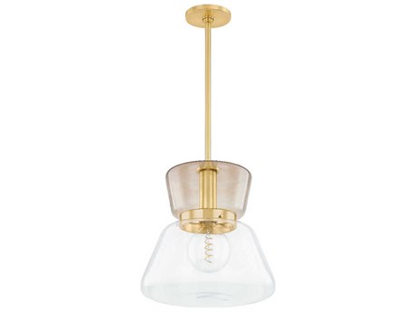 Mitzi Elodie 1-Light Aged Brass Geometric Pendant