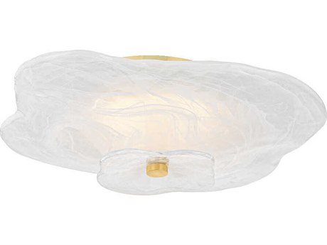 Mitzi Starlie 1-Light Aged Brass Flush Mount