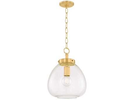 Mitzi Della 1-Light Aged Brass Mini Pendant