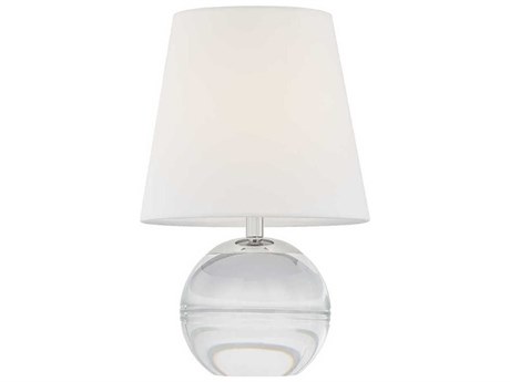 Mitzi Nicole Polished Nickel White Linen Fabric Table Lamp