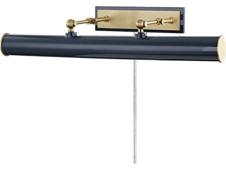 Mitzi Holly 3-Light Aged Brass Navy Blue Picture Light