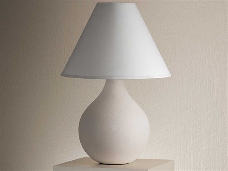 Mitzi Helena Aged Brass Ceramic Matte White Speck Linen With Bottom Self Trim Buffet Lamp