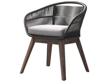 Modloft Outdoor Jesper Dark Gray Cord Dining Arm Chair