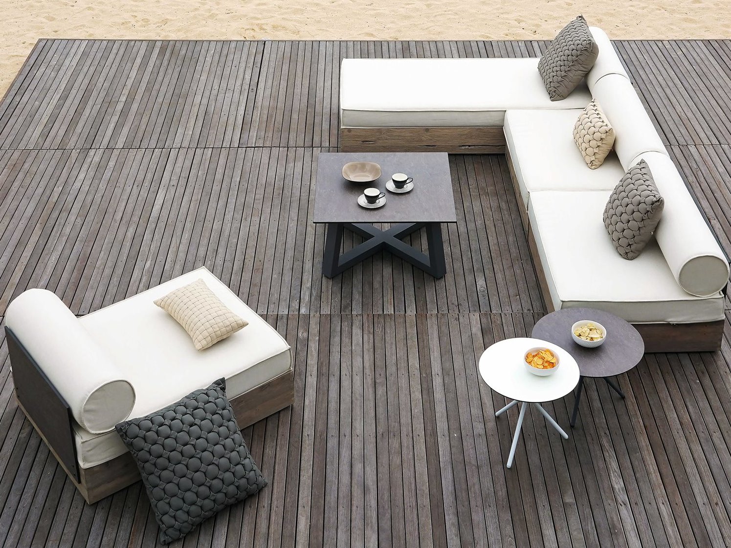 Mamagreen Aiko Teak Cushion Outdoor Lounge Set