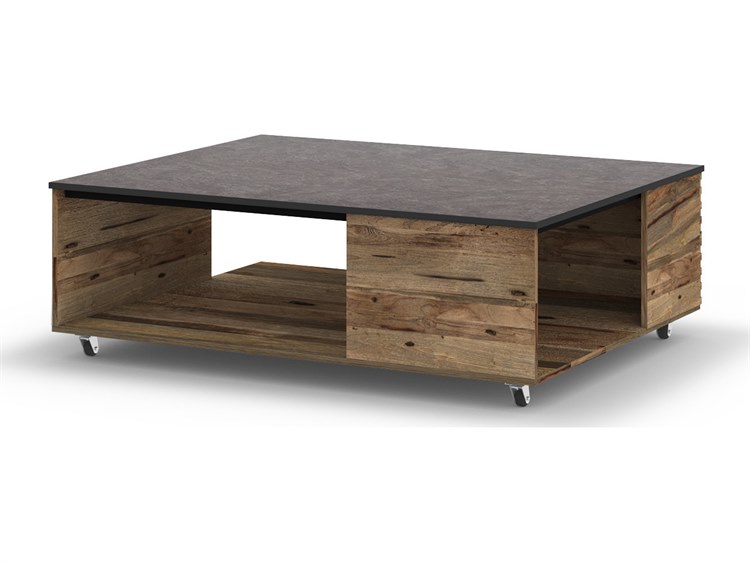 MamaGreen Aiko Teak Rectangular Multi-fit Patio Coffee Table