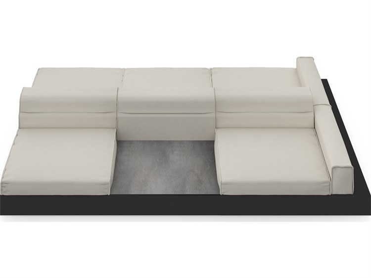 MamaGreen Boulevard Aluminum Double Sided Patio Lounge Set 4