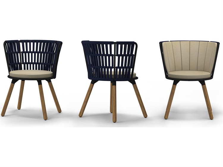MamaGreen Daisy Rae Teak Rope Outdoor Dining Chair 4