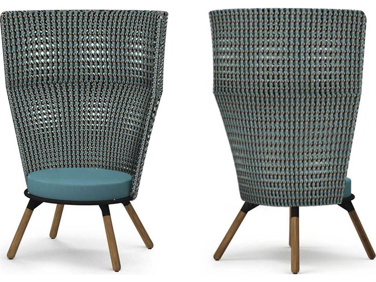 MamaGreen Daisy Mae Teak Wicker High Back Lounge Chair 4