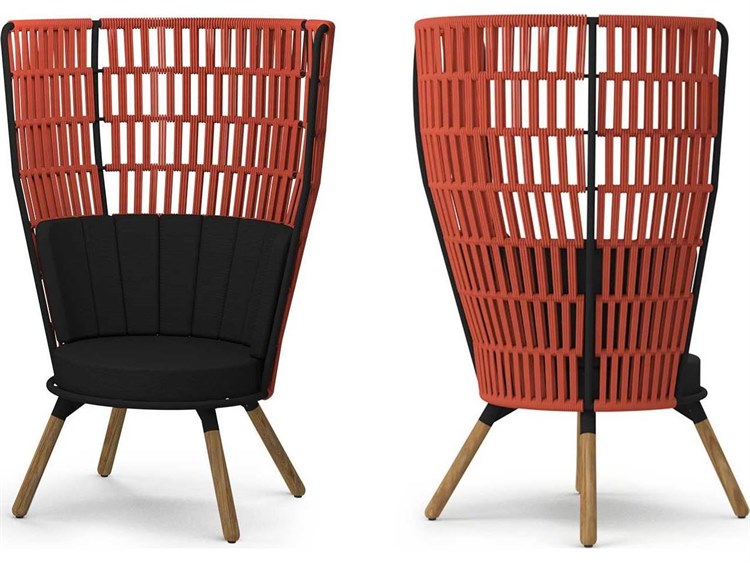 MamaGreen Daisy Rae Teak Rope High Back Lounge Chair 2
