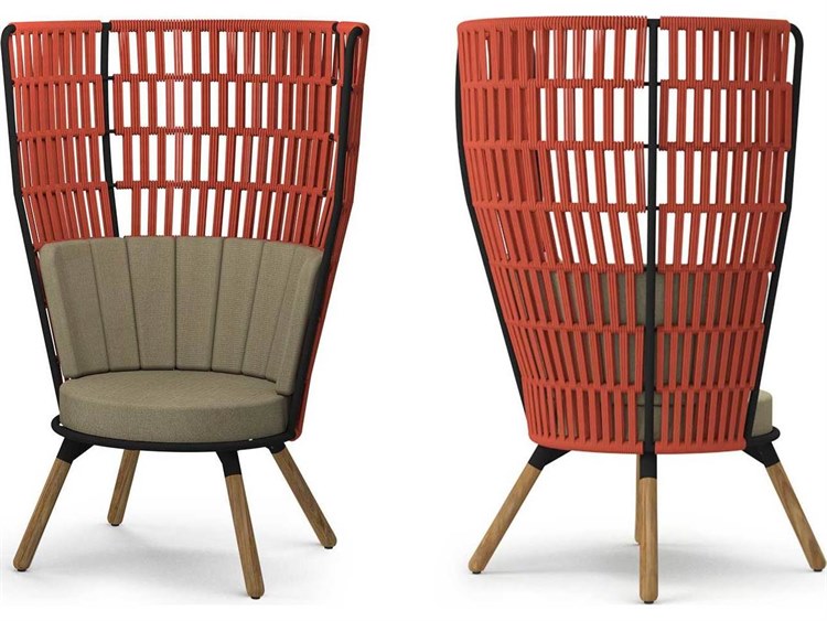 MamaGreen Daisy Rae Teak Rope High Back Lounge Chair 3