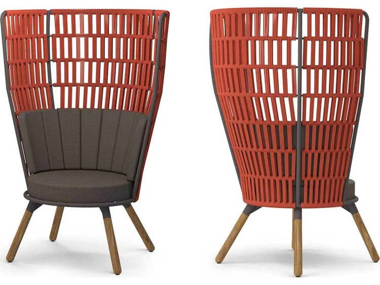 MamaGreen Daisy Rae Teak Rope High Back Lounge Chair 4