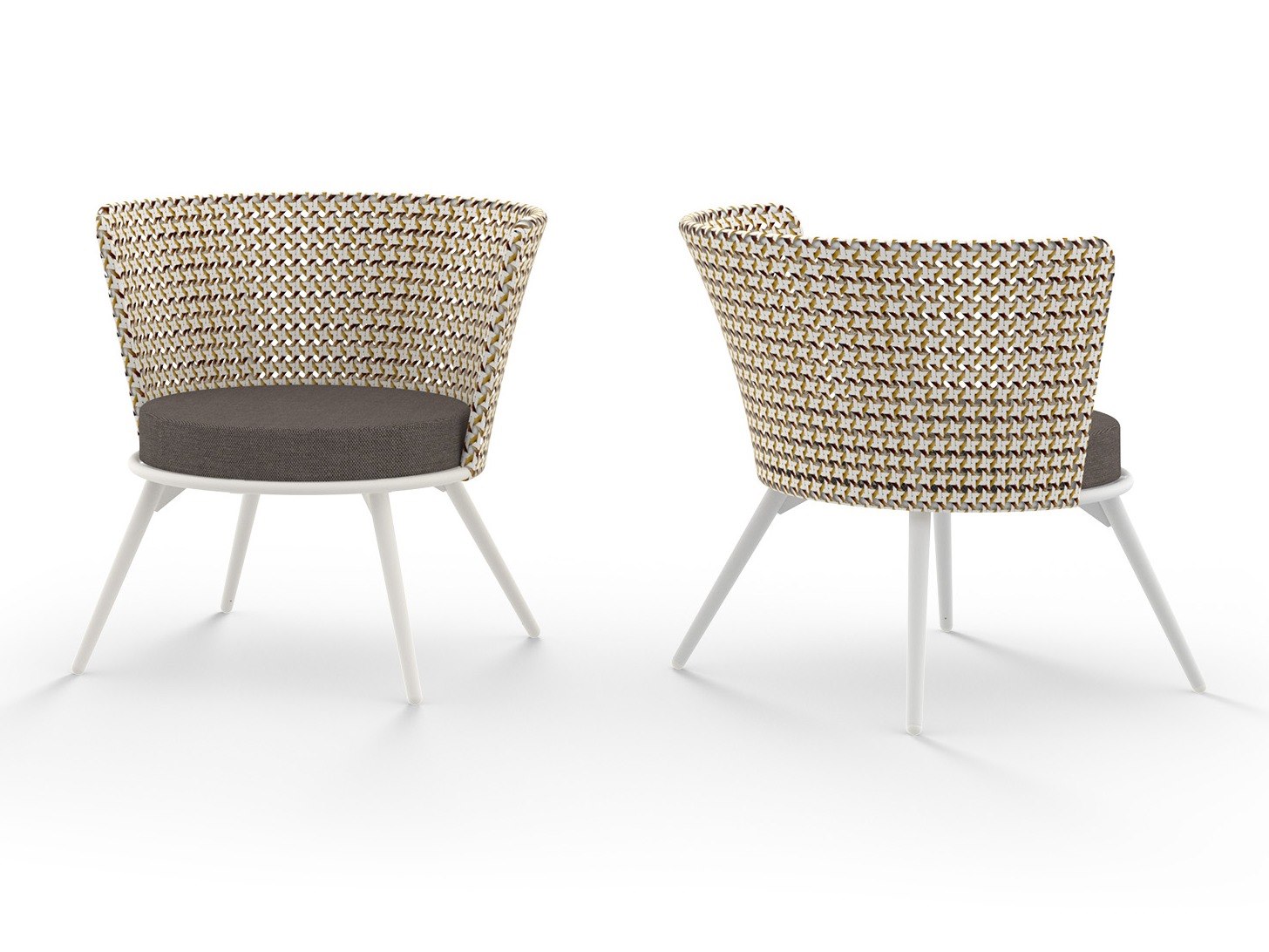MamaGreen Daisy Mae Aluminum Wicker Chat Chair