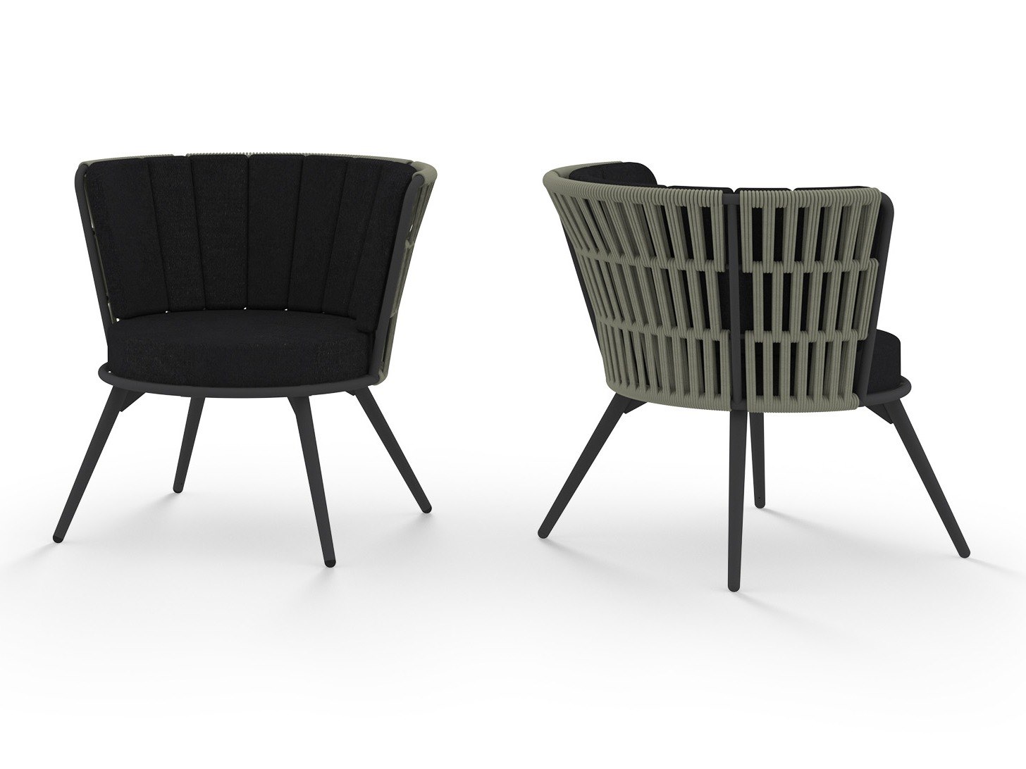 MamaGreen Daisy Rae Aluminum Rope Chat Chair