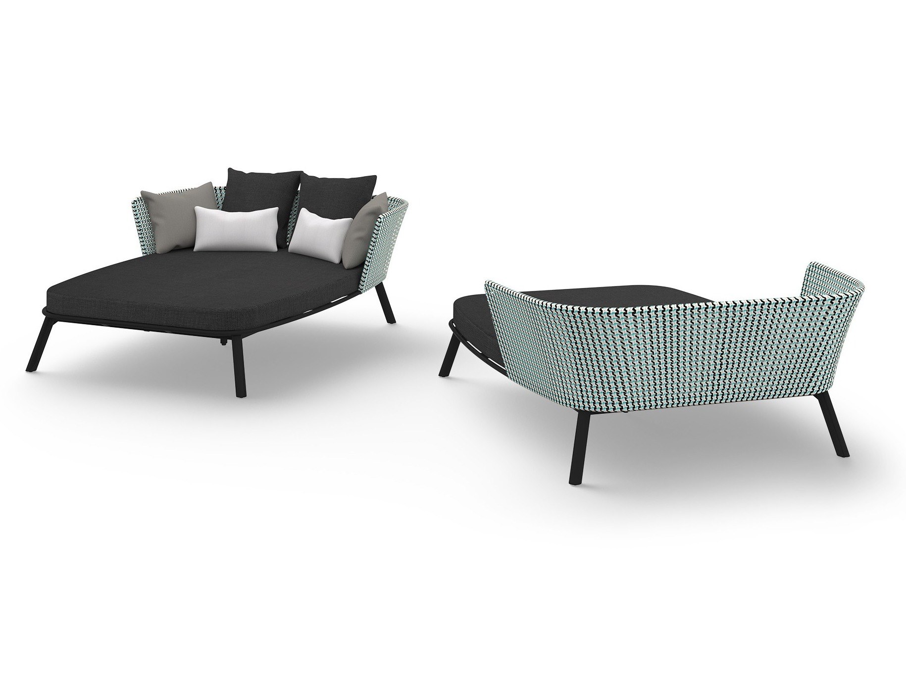 MamaGreen Daisy Mae Aluminum Wicker Day Bed