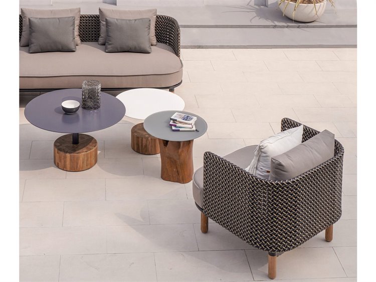 MamaGreen Daisy Mae Dep Seating Teak Wicker Patio Lounge Set