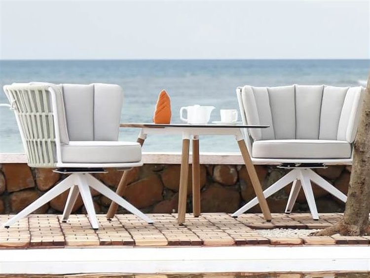 MamaGreen Daisy Rae Aluminum Rope Outdoor Patio Lounge Set