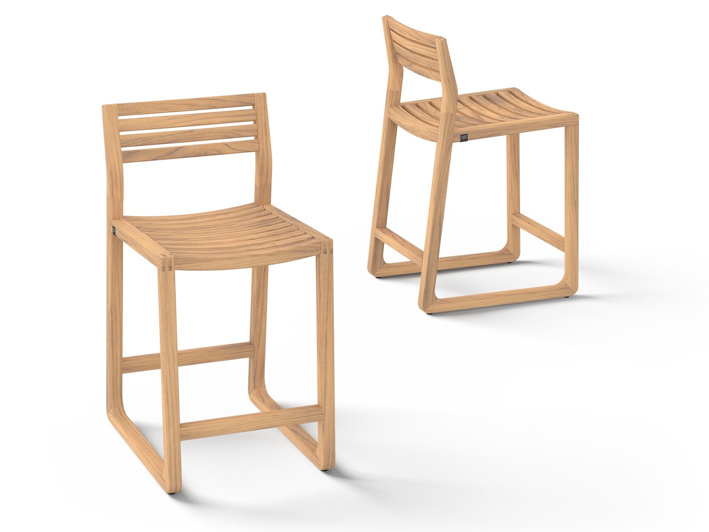 MamaGreen Estate Teak Counter Side Chair