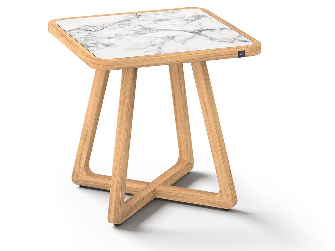 MamaGreen Estate Teak Counter Square HPL Top Bistro Table