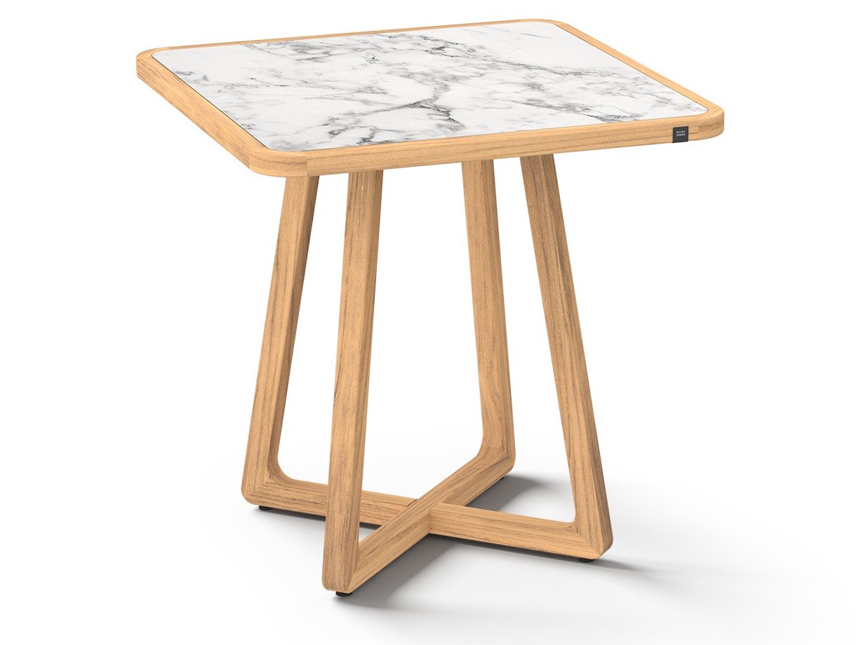 MamaGreen Estate Teak Square HPL Top Counter Table