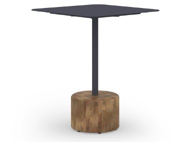 MamaGreen Glyph Aluminum Teak Square Bistro Table