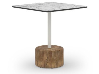 MamaGreen Glyph Aluminum Teak Square HPL Top Coffee Table