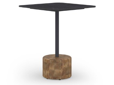 MamaGreen Glyph Aluminum Teak Square HPL Top Bistro Table