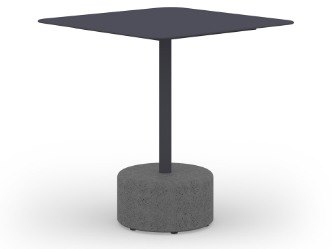 MamaGreen Glyph Aluminum Stone Square Low Coffee Table